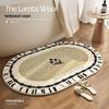 Oval Quick-Dry Non-Slip Plush Bathroom Mat - Water Absorbent Foot Pad for Shower or Entrance