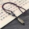 Ethnic Style Xizang Agate Nine-eyed Dzi Beads Necklace Men's Versatile Simple Sweater Chain Buddhist Women's Accessories Pendant