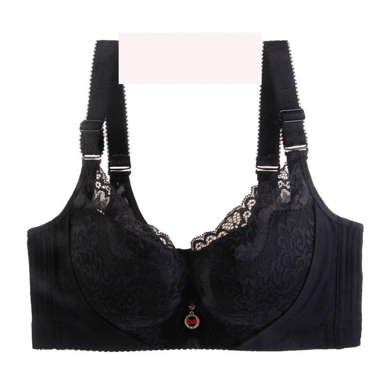 Sexy Autumn and Winter Big Yards Underwear Bra Thin Sexy Lace with Steel Ring Has To Support The Full Cup Large Cups To Increase 100D