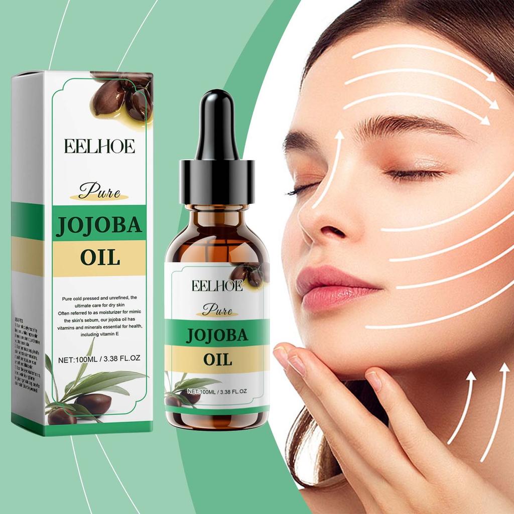 Organiczny olej jojoba 100 ml wegański ciało włosy twarz paznokcie nawilżacz dozownik ujędrniający olejek do ciała