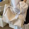 The New Korean Version Of The Large-Capacity Tote Bag, Women'S Trendy Fashion And Simple Shoulder Bag, Commuter Solid Color Handbag.