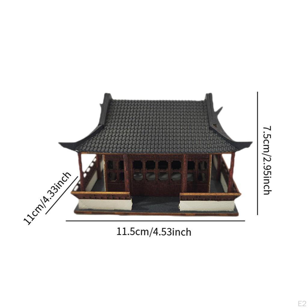 Architecture Statue Chinese Artwork for Home Decor Collection Crafts Tabletop Ornament Figurine