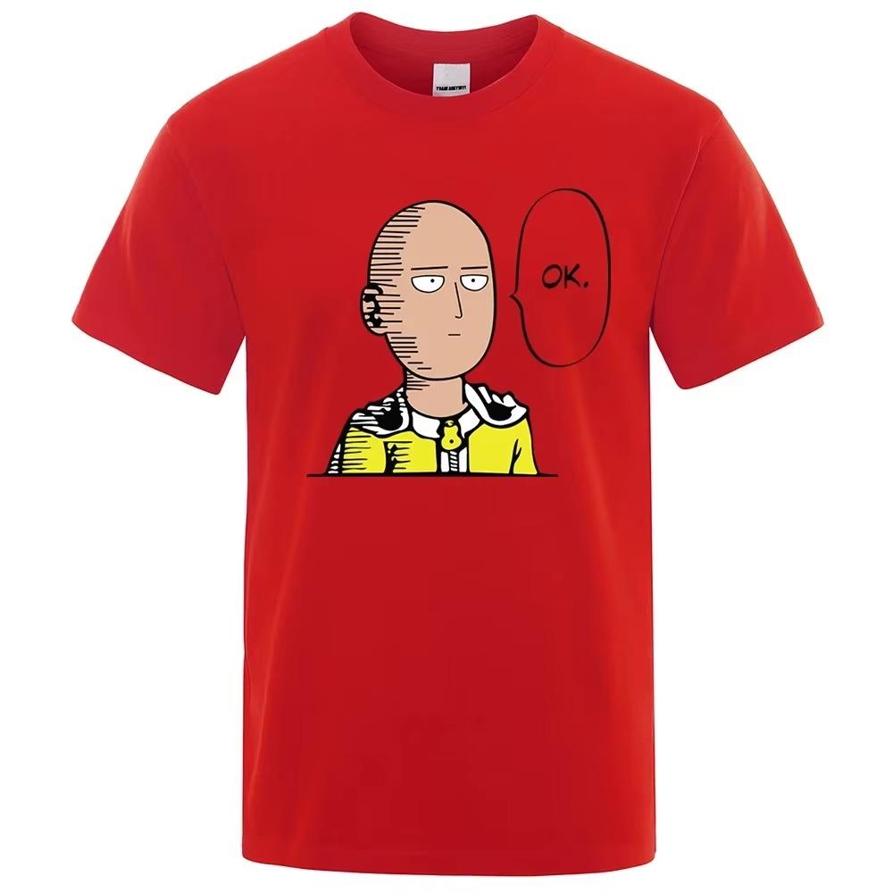 Cartoon Man T Shirts Hip Hop Crew-neck Short Sleeve Summer Cotton Tops Casual Sweat Oversized T-Shirts for Men