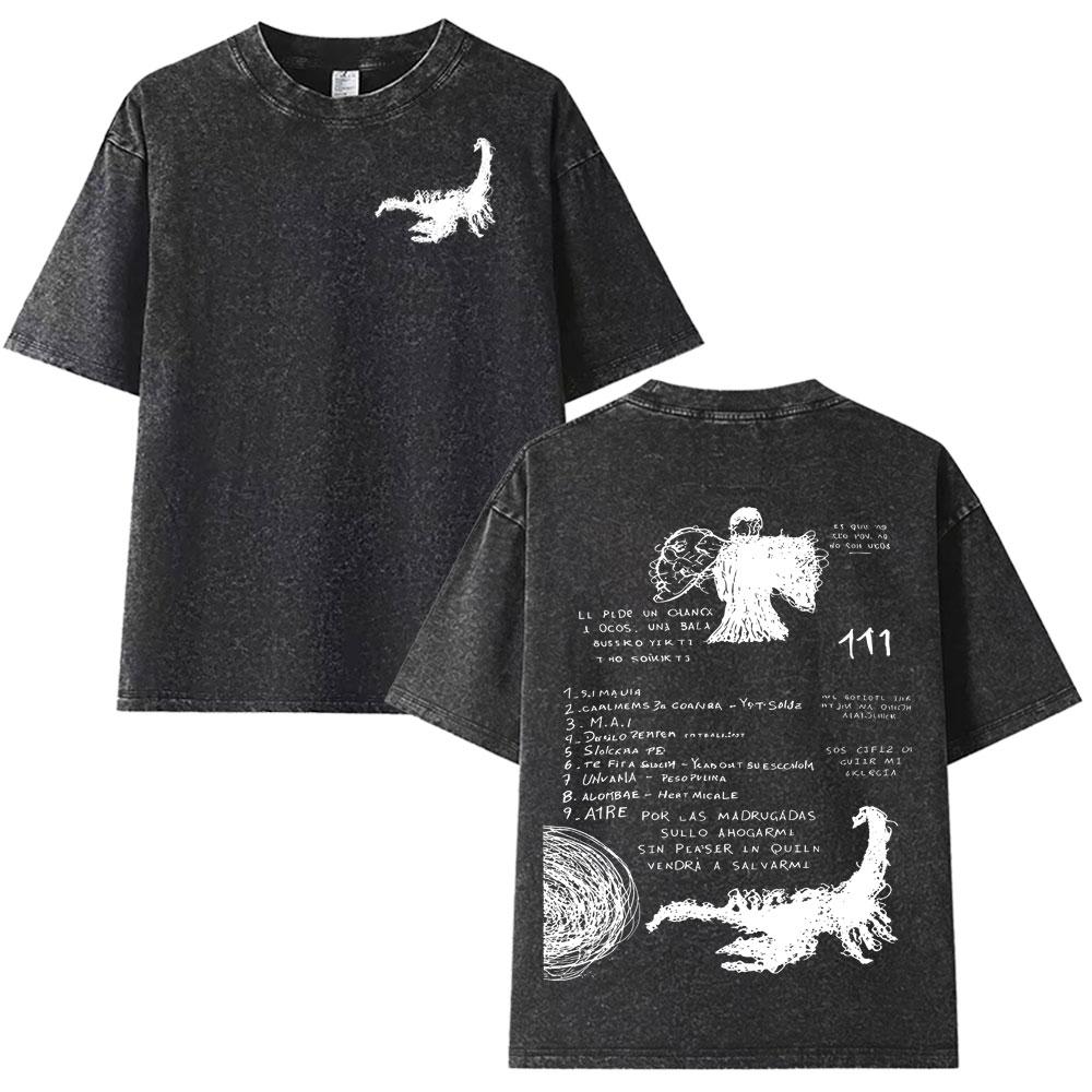 Milo J  Album Casual Graphics Vintage Washed Tee Hip Hop Oversized T Shirt Mens Women Streetwear Short Sleeve Tshirts Unisex