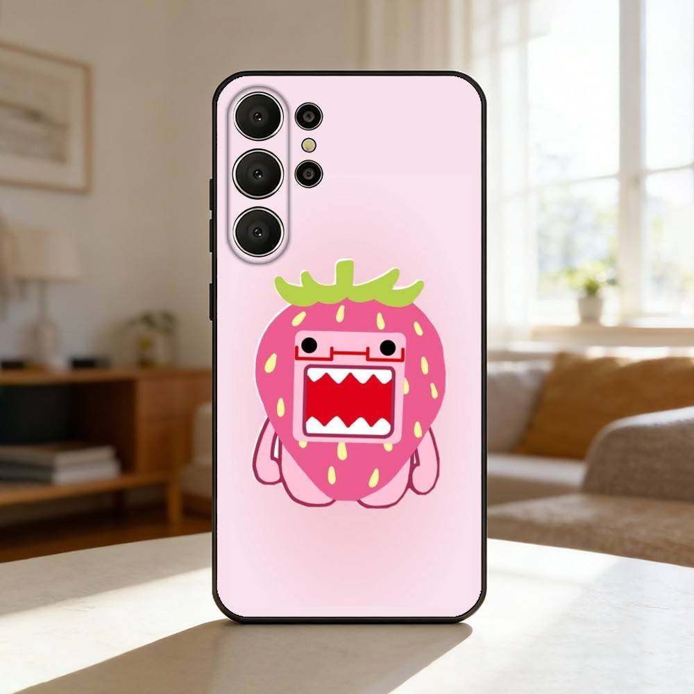 Funny Cartoon D-Domo K-Kun Phone Case For Samsung S26,S25,24,23,22,30,21,10,9,Ultra,Plus,Lite,Black Soft Case Samsung S24
