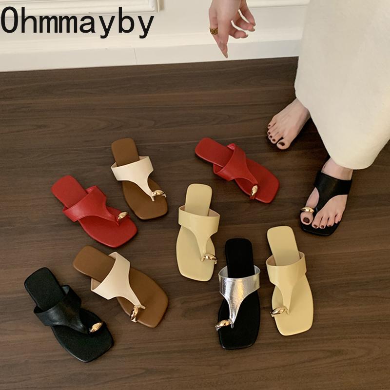 Летние балетки женские тапочки модный металлический зажим носок слайд женские повседневные платье пляжные шлепанцы 35 серебряный