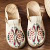 Women'S Ethnic Floral Embroidered Fabric Slides