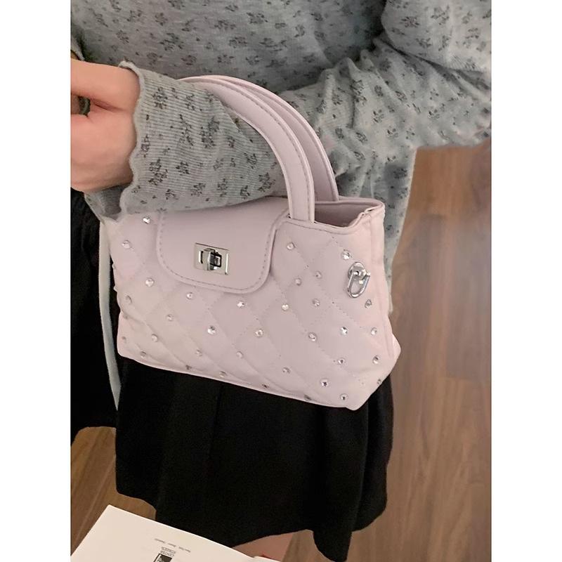 Summer portable small bag women's 2025 new trendy fashion small fragrant style diamond bag versatile shoulder bag messenger bag