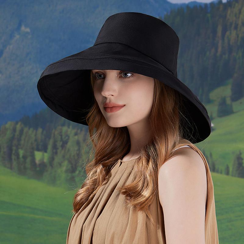 Spring Summer Outdoor Sun Hat Women Large Brim Sun Protection Fisherman Hat