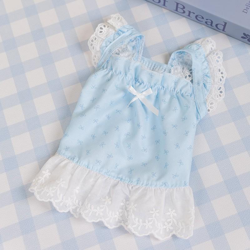 Teddy Pomeranian Prinsessstil Dungaree Klänning Set för Små Valpar (Små till medelstora raser)