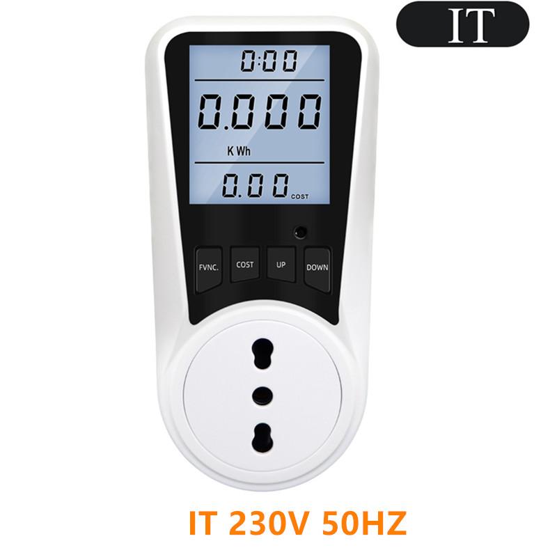 Energy Meter Digital Wattmeter Socket AC Power Meter Electric Consumption Power Kwh Wattage Monitor EU BR FR AU US UK IT TH Plug