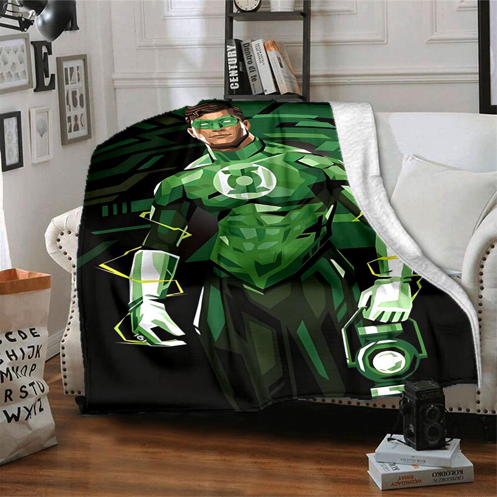 1 Peça Manta Anel do Lanterna Verde Fibra de Poliéster, Conforto para Todas as Estações para Sofá, Cama, Escritório, Carro, Acampamento, Decoração de Casa e Presente Ideal, Conforto no Escritório