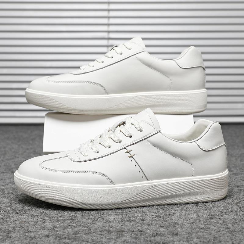 Fashion Fashion New Men's Luxury Designer Genuine Leather Platform Shoes Male Causal Flats Moccasins Walking Sneakers Zapatos Hombre