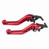 1 Pair CNC Aluminum Motorcycle Scooter Modification Double Disc Brake Lever Red