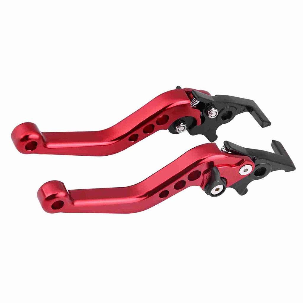 1 Pair CNC Aluminum Motorcycle Scooter Modification Double Disc Brake Lever Red