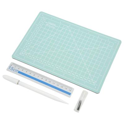 Exacto Messerset Tragbar DIY Handkonto Kunsthandwerk Gravur Stiftmesser A5 Schneideunterlage Aluminium