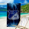 Blue Shield Emblem Millo-narios Beach Towel - Soft, Absorbent Microfiber, Lightweight, Ideal for The Beach, Parties, Travel, Camping fan gifts