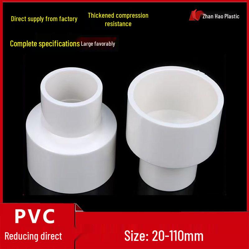 Acoplamiento Recto Reductor de PVC 1/2" a 3/4" Conector de Accesorio para Tubo de Plástico