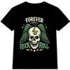 SKull Rock and Roll T Shirt Vintage Lightning Graphic Music Band Style Tee