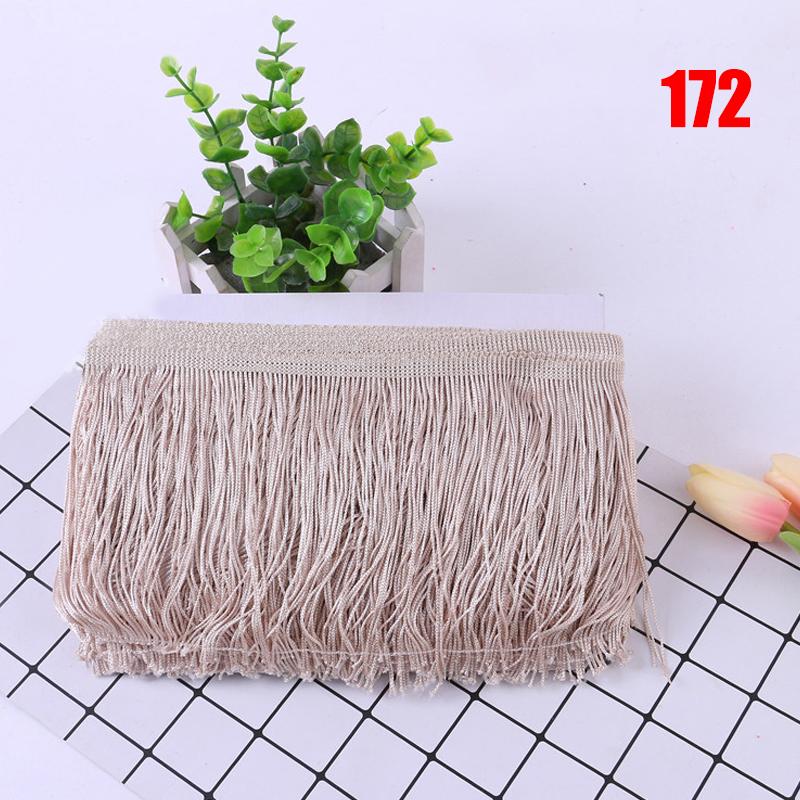 10 Meter Fransenquastenbesatz, 15 cm, Spitze, für Latein-Kleid, Makramee, Samba-Tanz, Kleidung, Vorhangspitze, Polyester, Nähen von Kleidungsstücken, Accessoire