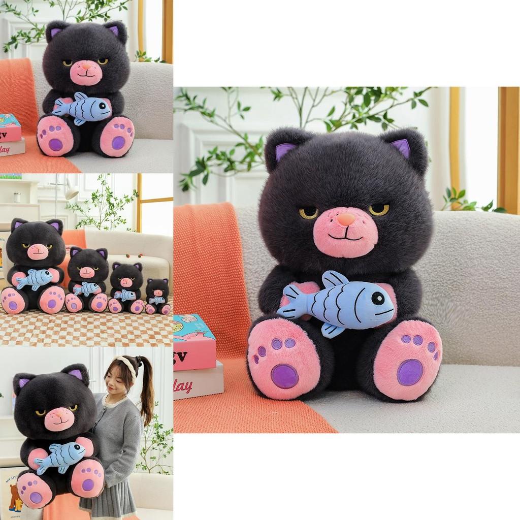 Cute Devil Cat Plush Toy Adorable Stuffed Animal For Girls Soft Cuddly Companion