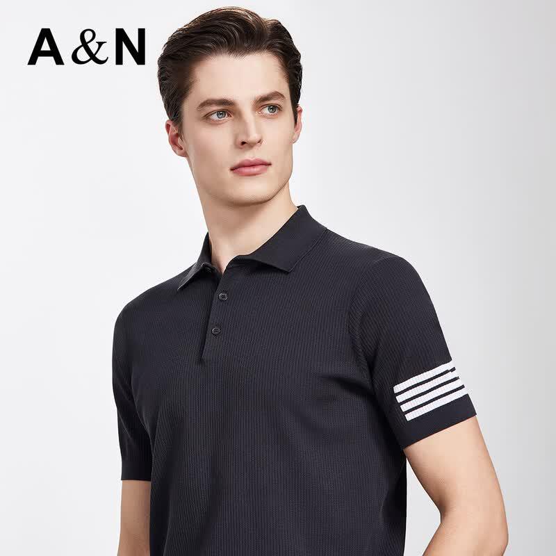Men's 180-Count Long-Staple Cotton Contrast Polo T-Shirt