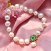 100% Natural Freshwater Pearl Elegant Lotus Flower 14K Gold Filled Female Charm Bracelet Promotion  For Women Gifts