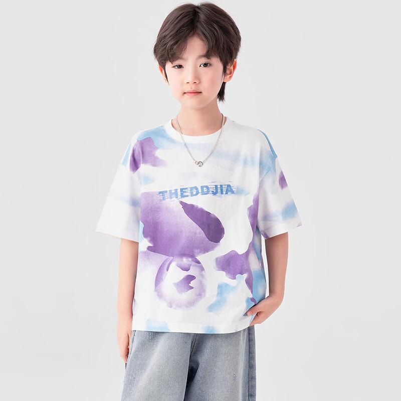 Duoduo Jia Boys' Tie-Dye Cotton Short Sleeve T-Shirt