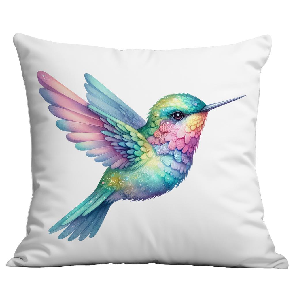 New Vintage Gold-plated Flower Hummingbird Print Pillowcase Home Sofa Cushion Pillowcase