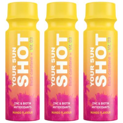 Ihre Sun Shot Mango mit Vitamin D3 Sonnenschutzgetränke 80ml x3 Stück