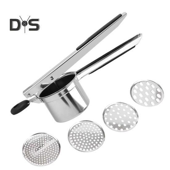 Ricer for Mashed Potatoes Stainless Steel Potato Press Manual Juicer Potato Masher Professional Kitchen Tool