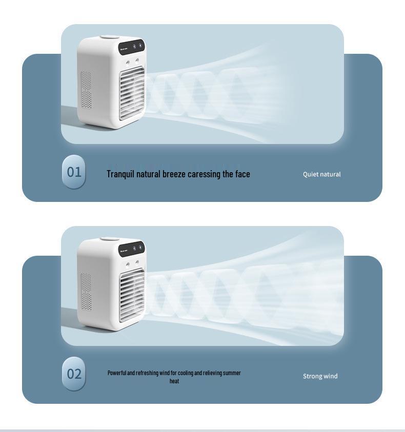 Bladeless Water-Cooled Air Conditioner & Humidifier with Spray Cooling