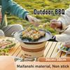 Non-Stick Korean Barbecue Pan Thick Roasting Grill Tray Portable BBQ Grill Pan  Kitchen Cookware
