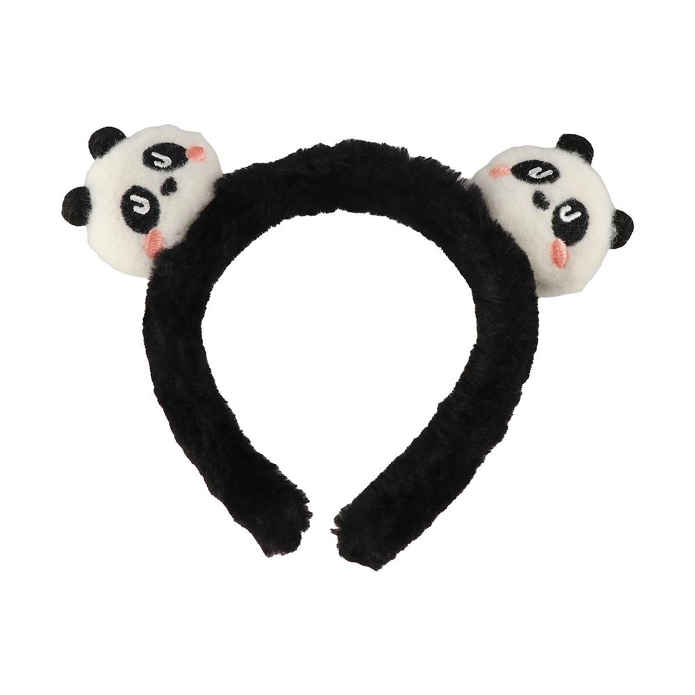 Sweet Cartoon Headband Kawaii Furry Panda Hair Hoop Animal Ears Makeup Headwear Women