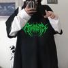 Women Star Y2K Print Graphic Fake Two Long Sleeved T-shirts Fashion Gothic Retro Casual Loose Fake Two Long Sleeved T Shirt