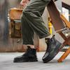 Men Vintage Work Shoes Autumn Winter New Non Slip Comfortable Platform Leather Shoes Fashion Lace Up Height Increase Short Boots