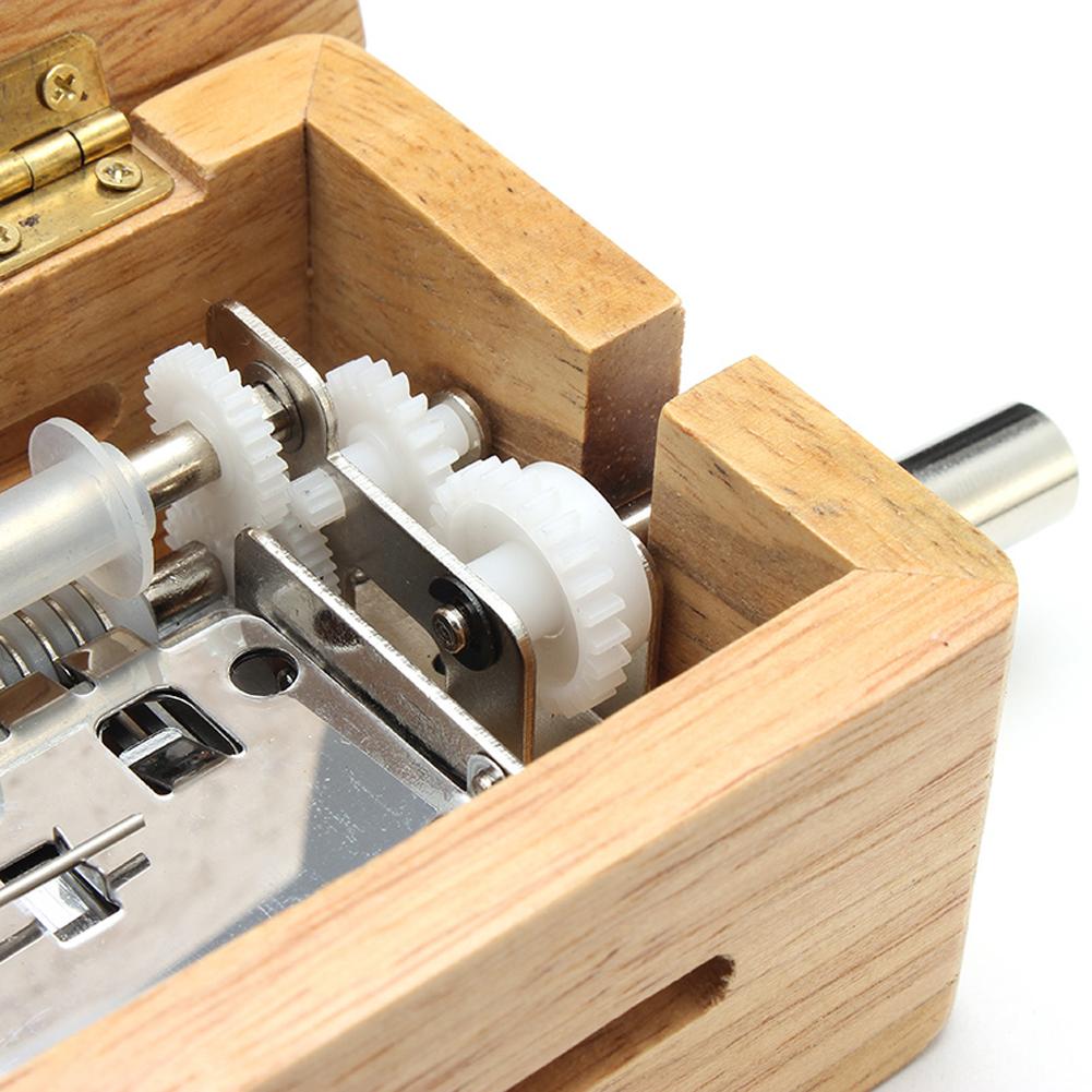 15 Tone DIY Hand Cranked Music Box Wooden Box With Hole Puncher And Paper Tapes for Kids Gifts