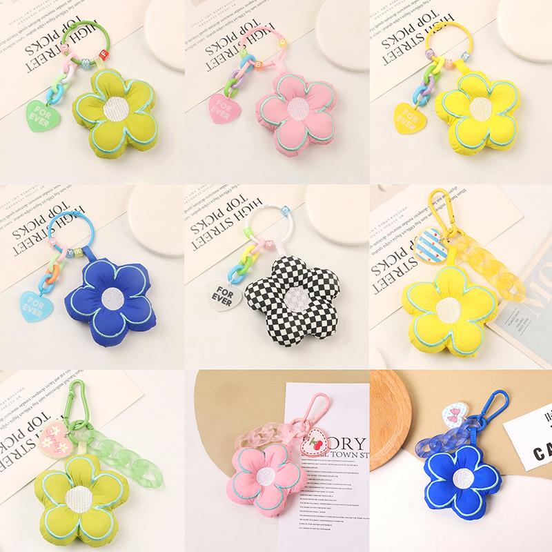 Sakura Stoff Blume Schlüsselanhänger Schmuck Lanyard Auto Tasche Schlüsselanhänger Anhänger Kind Geschenk