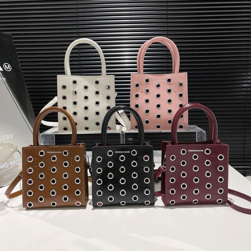 Commuter Small Pouch with Hollowed-out Design, Hand-held, Double-shoulder Strap Crossbody Bag