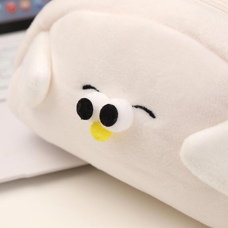 Cute Funny Seagulls Plush Pencil Bag