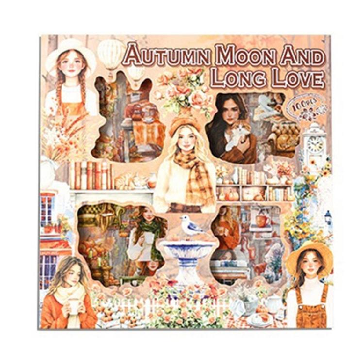 Набор из 100 наклеек для украшения скрапбука, милые цветочные дизайны, материал ПЭТ, детский набор для творчества