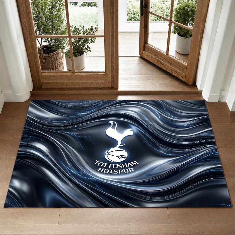 Tottenham Hotspur Design Crystal Velvet Rug Soft Decorative Mat for Bedroom Entrance