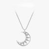 Ailmay Echter Sterling Silber Exquisiter Mond Anhänger Halskette Für Frauen Strahlend Klar Lieblich Feiner Mädchen Schmuck Geschenk