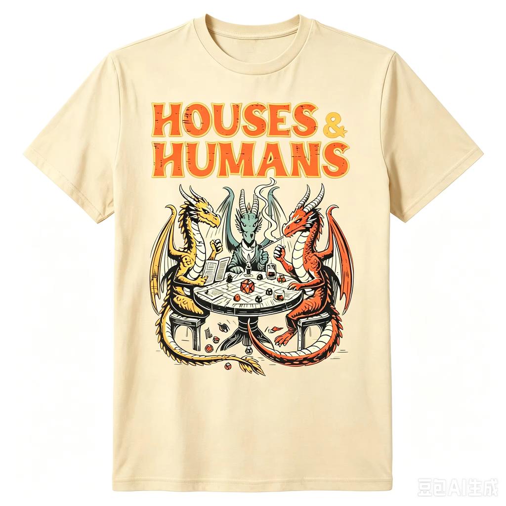 Unisexs Tshirt Fun Dungeonsdragons Inspired Tees Househuunisexs Rpg Parody Game Player Top With Dragon And Wizard Battle Design