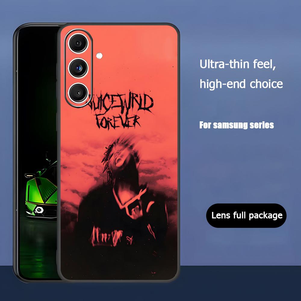 Custodia per Telefono Popolare Album Juice WRLD Per Samsung Galaxy S25 S24 S23 S22 S21 S20 Plus Ultra Note20 Morbida Nera