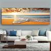 Modern Wave Beach Sunset Canvas Painting Natural Sea View Posters And Printed Wall Art Photos For Living Room Bedroom Decor