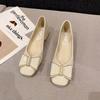 Scarpe da Sposa Rosse Classiche alla Moda Donna Scarpe a Punta in Pelle Laccata Tacco Medio 3cm Mary Janes Scarpe Basse da Ufficio Donna con Fiocco