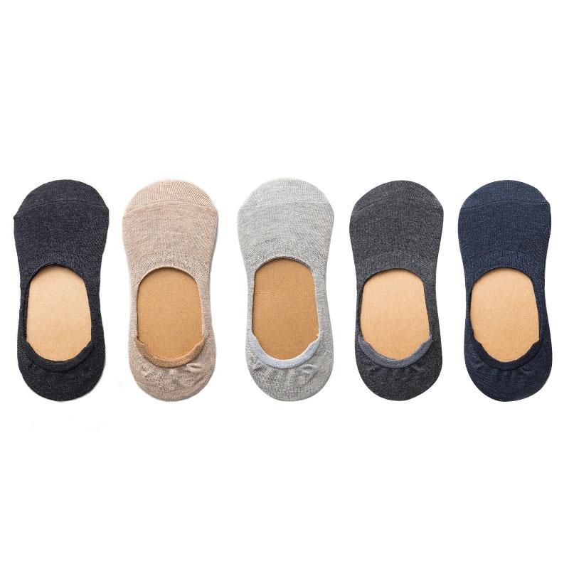 5 Pairs Spring Summer Women Socks Solid Color Fashion Wild Shallow Mouth Felmen Girls Female Invisible No Show Slipper Socks