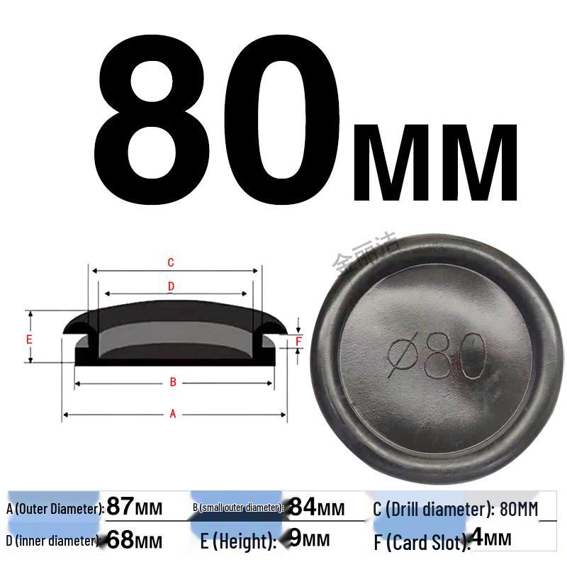 Waterproof Rubber Seal for Cable Outlets – Single-Sided Protection Ring, Hole Plug, and Cover for Electrical Cabinets