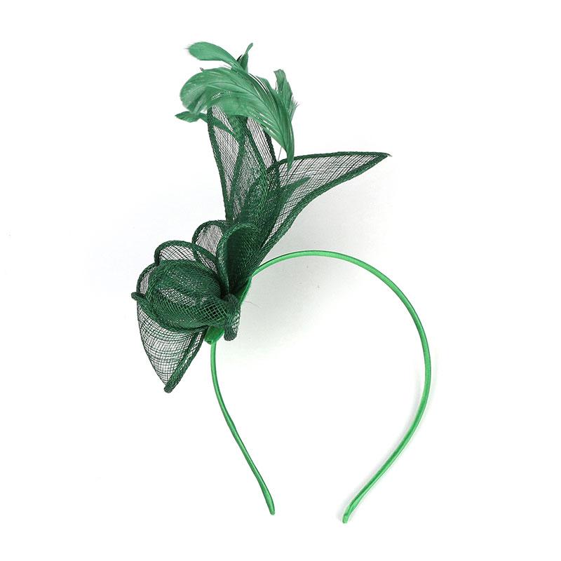 Fascinator Feather Women Party Mesh Headband Halloween Props Hair Accessories